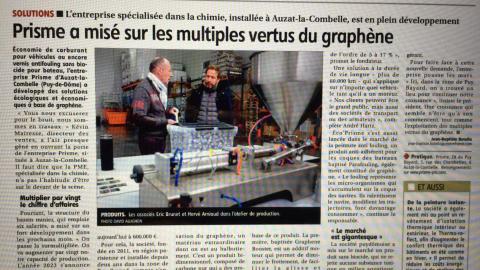 La Montagne newspaper article:
Eco'Prisme has focused on the multiple virtues of graphene