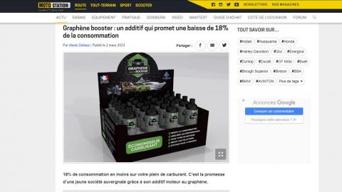 Moto-station.com : GRAPHENE BOOSTER®, un additif qui promet une baisse de 18% de la consommation